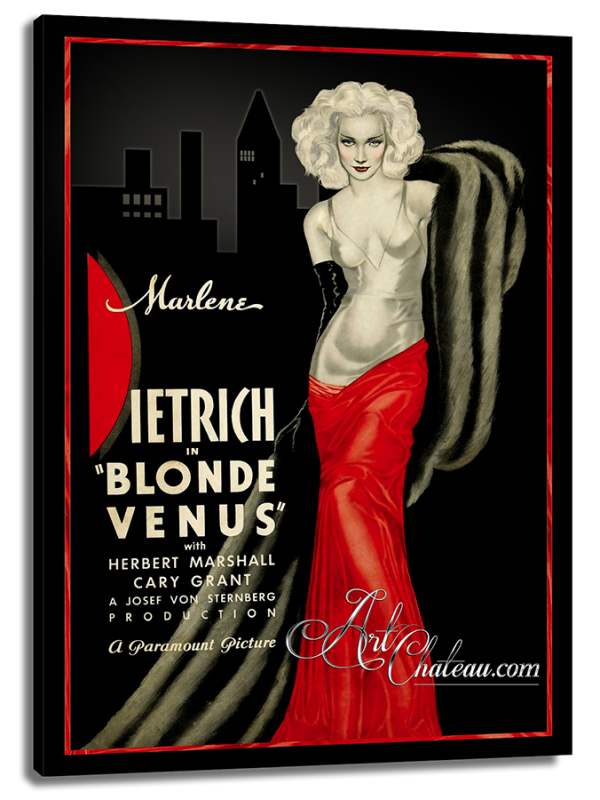 Vintage Movie Poster, Blonde Venus with Marlene Dietrich