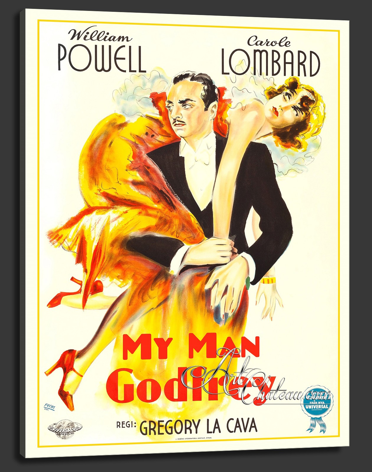 Vintage Movie Poster, My Man Godfrey with Carole Lombard