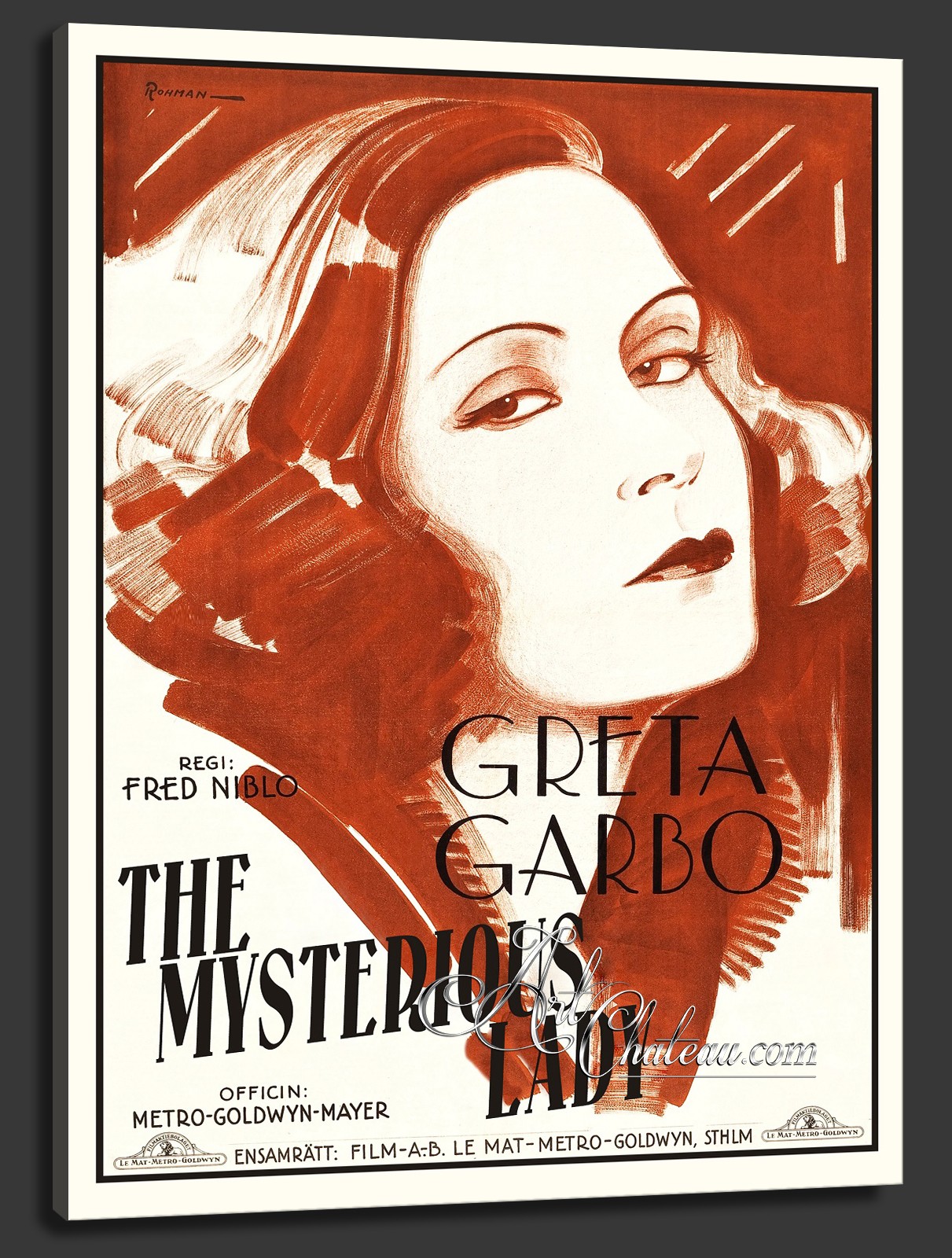 Hollywood Regency Movie Poster with Greta Garbo