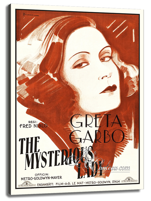 Hollywood Regency Movie Poster with Greta Garbo