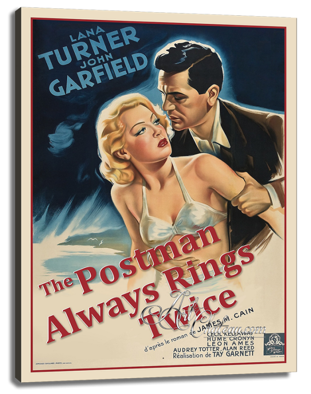Vintage Style Movie Poster, The Postman Always Rings Twice